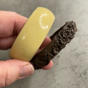 Vintage Celluloid and Ivorine Bracelet Set